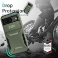 thumbnail image 5 of for Google Pixel 7 Pro Case: Dual Layer Protective Heavy Duty Camera Lens Slide Cover Shockproof Rugged - Military Protection Bumper Tough Grip Phone Case For Google Pixel 7 Pro,Darkgreen, 5 of 7