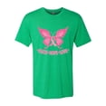 thumbnail image 2 of Wild Bobby, Butterfly Pink Ribbon Faith Hope Love, Breast Cancer Awareness, Men Premium Tri Blend Tee, Envy, Medium, 2 of 5