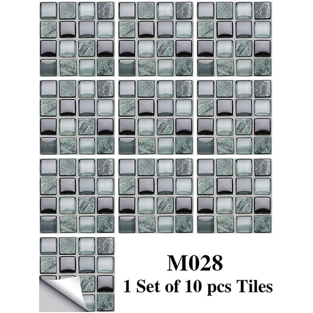 Dvkptbk Wall Stickers 10pcs Home Decor Living Room Tile Set Strong Sticker Kitchen Wall Sticker Home Decor on Clearance