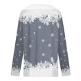 thumbnail image 4 of WEAIXIMIUNG T-Shirt à Manches Longues pour Femmes, Automne Hiver, Mode Décontractée, Col en V, Imprimé de Noël, 4 of 5