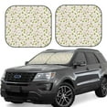 thumbnail image 2 of Uemuo Cute Rabbit Printed 2 PCS Car Windshield Sun Shade, Auto Sun Heat and UV Rays Blocker, Foldable Automotive Front Window Sunshade Protector, 2 of 7