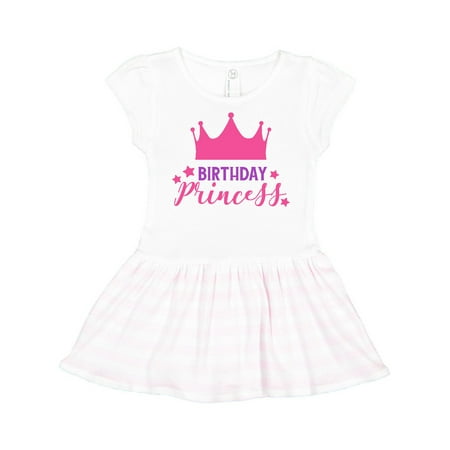 

Inktastic Birthday Princess Crown Stars - Pink Purple Gift Toddler Girl Dress
