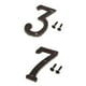 thumbnail image 1 of Número De Casa De Hierro Forjado 3 Y 7, Tornillos A Juego Incluidos Negro, 1 of 9