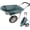 Green-15“, variant on Kids Metal Wheelbarrow with Single Wheel,Children Garden Cart with Steel Tray and Non-Slip Handles, Sturdy Outdoor Yard Toy for Toddlers, Ideal for Sand, Leaves, and Soil (Red-Two-Wheel)