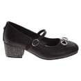 thumbnail image 2 of Badgley Mischka Girls Dress Shoes (Little Kids, Sizes 11–4), Black, Size: 4, 2 of 7