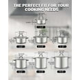 thumbnail image 7 of Cook N Home Basics 8 Quart Stainless Steel Stock Pot with Lid, Cooking Pot for Pasta, Soup, Sturdy Handle, Stockpot with Even Heating, Oven & Dishwasher Safe, Cookware for Canning, Boiling, 7 of 7