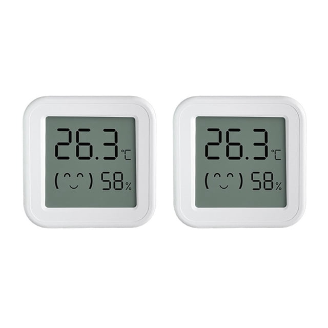 Tuya Zigbee Temperature Humidity Sensor with LCD Screen Smart APP Monitor Real-Time Remotely for Alexa/ Home 2PCS