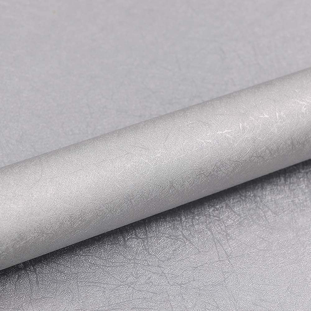 UMIGGEE Grey Peel and Stick Wallpaper 23.6-in x 196-in Silk Embossed Self Adhesive Contact Paper Removable Wallpaper for Home Decoration Cabinet Countertops Furniture Texture
