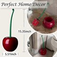thumbnail image 2 of Cute Toilet Brush and Holder Set for Cherry Bathroom Decor Bathroom Tool Cleaner Accessories EnticingEmber 2025, 2 of 3