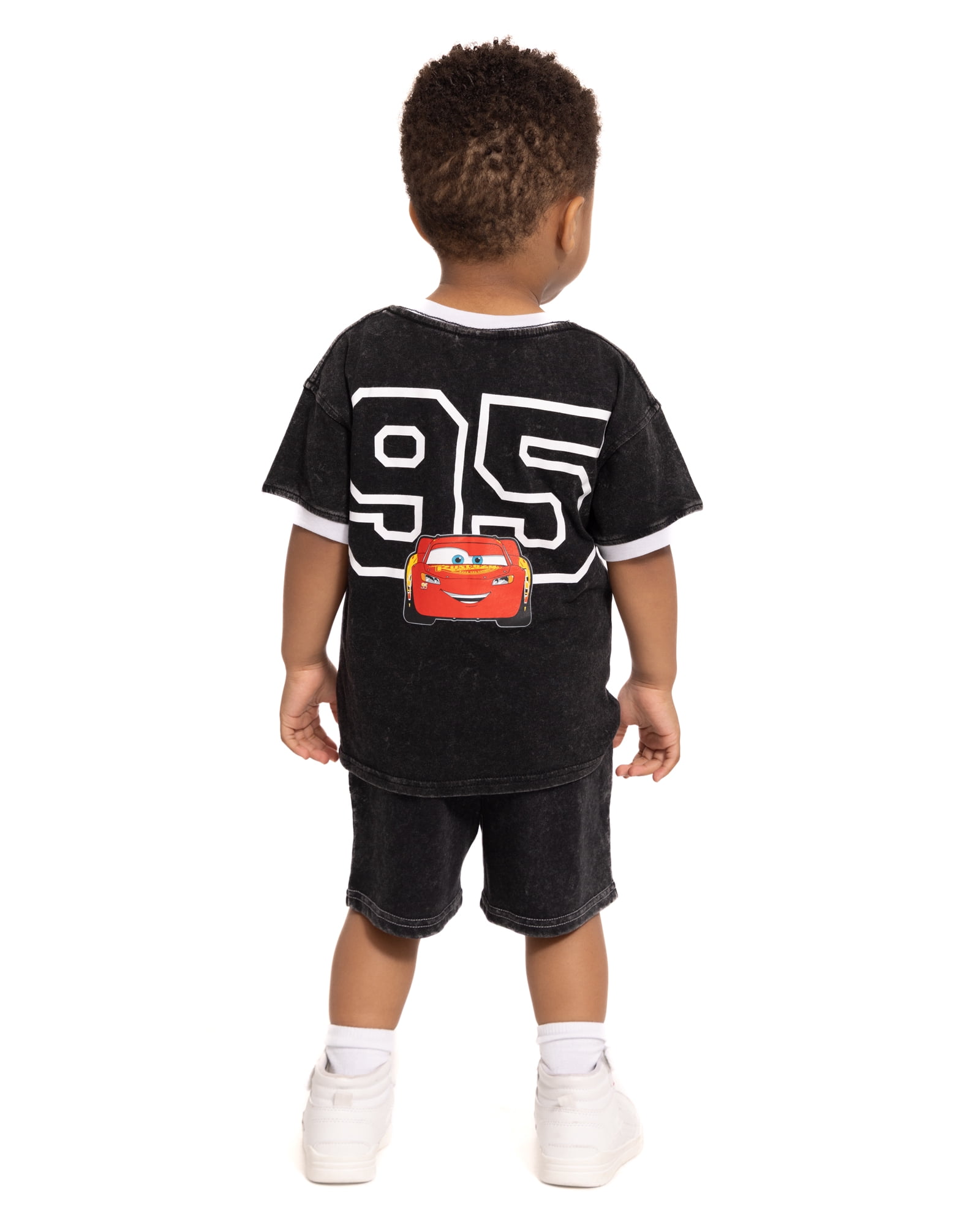 Pixar Cars Toddler Boys Short Sleeve Graphic Tee and Matching Shorts Outfit Set, 2-Piece, Sizes 12M-5T