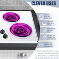 thumbnail image 5 of Electric Stove Burner Covers, Set of 4,White Round Cover for Gas Stovetop,8 and 10 Inch,Purple Rose with Water Droplets, 5 of 5