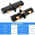thumbnail image 2 of 4 Pack Replacement for H Track Dead End I Connector Compatible with WAC Lighting H Track Systems, 3 Wire 1 Track Lighting Replacement for H Track System Track Lighting Accessories(Black), 2 of 7