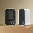 thumbnail image 3 of VBXOAE Chauffage d'Appoint Oscillant Compact avec Télécommande 2 Réglages de Chaleur 1200W Protection contre la Surchauffe et les Basculements Économe en Énergie Chauffage Silencieux pour Petites Pièces Bureau Chambre Utilisation Hiver Prise US, 3 of 9