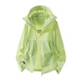 thumbnail image 2 of Mens Hooded Sun Protection Windbreaker Jacket Mask Lightweight Breathable Athletic Coat with Zip Pockets for Fishing Hiking Climbing, Mint Green, XXL, 2 of 8