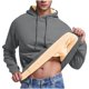 thumbnail image 2 of Sudadera con capucha, suéter de cuello alto, elástico, de color sólido, para hombre, suéter de cuello alto, abrigo de poliéster., 2 of 6