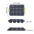 thumbnail image 2 of Silicone Pan With Reinforced Metal Non Stick 12 Cup Foldable Cupcake Pan For Baking Cupcakes & Egg Dishwasher & Kitchenware Set Stainless Cooking Utensils Set for Nonstick Cookware Cooker 3 Ltr, 2 of 4