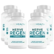 PUREHEALTH RESEARCH Nerve Regen Formula - Nerve Renew for Numbness, Tingling and Burning with R Alpha Lipoic Acid, x6
