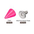 thumbnail image 3 of Unique Bargains 100 Sets Cone Spikes Studs 7x10mm Studs and Spike Screw Back Rivet Rose Red, 3 of 4