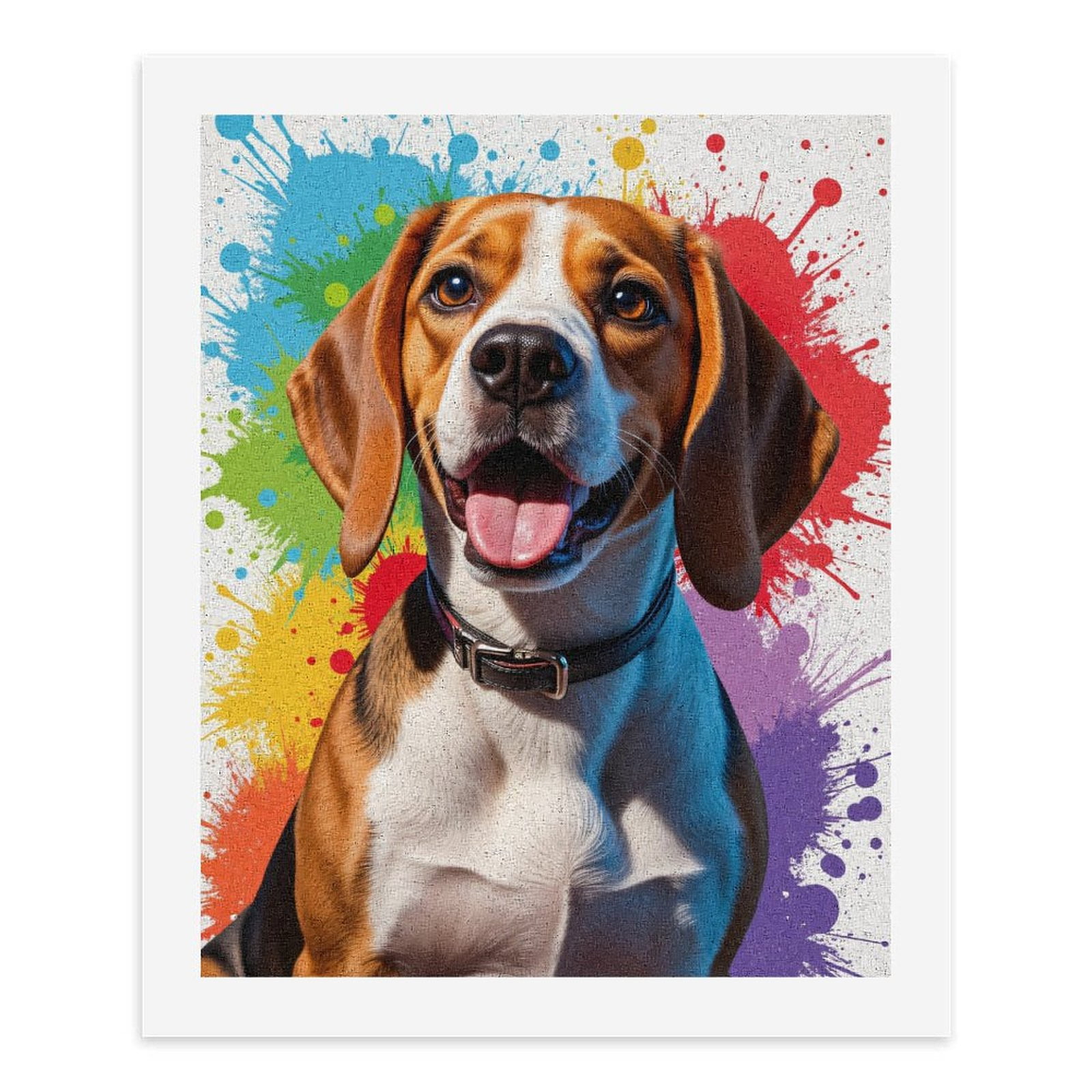 Paint By Numbers Kit for Adults Beginner - Dog Splash Art Vibrant Colors DIY Canvas Painting Kits for Adults, Frameless Paint By Number for Adults for Home Wall Decor 16x20 Inch