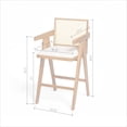 thumbnail image 2 of Christopher Knight Home Modern 27" Counter Height Bar Stools, Upholstery Seat, Solid Wood Frame, Natural, Set of 2, 2 of 14