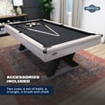thumbnail image 5 of American Legend Kirkwood 90” Billiard Table with Rustic Finish, K-Shaped Legs and Black Cloth, 5 of 20
