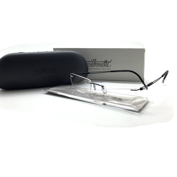 New SILHOUETTE Eyeglasses 5221 50 6060 5119 140 Black 5227 Rimless