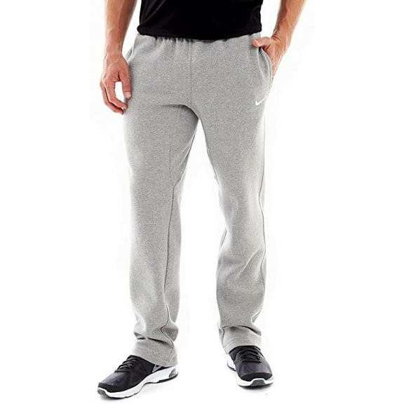 Nike Club Swoosh Men's Heather Gray Fleece Sweatpants Pants Size S