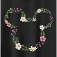thumbnail image 2 of Junior's Mickey & Friends Floral Logo Racerback Tank Top Black Small, 2 of 5
