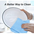 thumbnail image 4 of MOYISHI Reusable Cleaning Cloths Dish Paper Towels, Domestic Cleaning Towels, Multipurpose Quick-Dry Rag Dish Cloths Heavy Duty Handy Wipes for Kitchen 25 Count 11.81"X23.62", Blue, 4 of 7