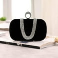 thumbnail image 7 of JUYGO Women Velvet Evening Bag Sparkly Rhinestone Clutch Bag Bridal Wedding Purse Charming Glittering Handbag, 7 of 7