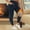 Navy, variant on VKOYWKM Yoga Leggings for Women Plus Size Warm Fleece Lined Leggings Slim Fit Elastic High Waisted Leggings Solid Color Workout Leggings with Pockets Size XXL Black
