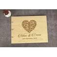 thumbnail image 4 of Darling Souvenir Personalized Engraved Laser Cut Wedding Guest Book Wooden Cover Sign-in Book Registry Guestbook Scrapbook-Q9, 4 of 7