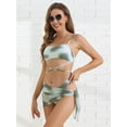 thumbnail image 4 of DARING DIVA Adjustable Spaghetti Straps Strappy Bikini Swimsuits XS Grey, 4 of 6