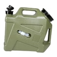 thumbnail image 4 of Contenedor de agua, jarra de almacenamiento de agua con grifo, portátil, sin fugas, con cepillo, portador de agua, cubo de agua para acampar al aire 12L 2 Asas Verde, 4 of 8