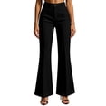 thumbnail image 2 of ZVAVZ High Waist Dress Pants for Women Flare Office Trousers Solid Lightweight Bootcut Business Pants Formal Pants with Pockets Black XL, 2 of 9