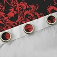 thumbnail image 4 of jejeloiu Victorian Baroque Print Black Out Curtains,Red Damask Floral Curtains Pack of 2 (42x63 Each),Spooky Halloween Witch Bedroom Curtains For Girls Boys,Uper Cozy Room Decor, 4 of 6