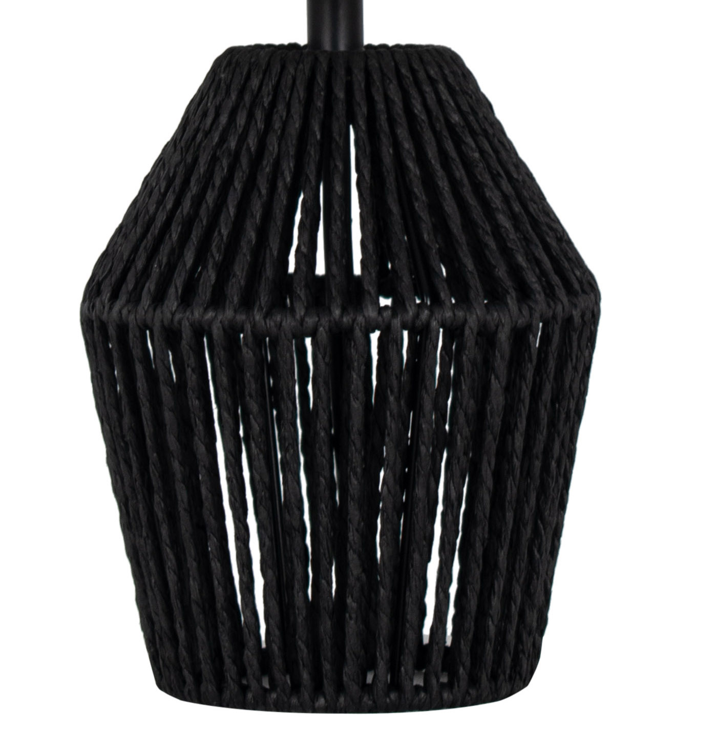 Mainstays 12.75 in Black Rope Mini Table Lamp