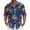 Dark Blue, variant on LNZGNM Mens Mardi Gras Carnival Shirt Lapel Printed Button Up Shirt Big and Tall Long Sleeve T-Shirts Stylish Mardi Gras Top,Dark Blue 3XL