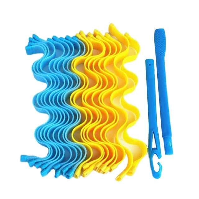 Kit de peinado de rizos en espiral, rodillo de plástico para peinar el cabello, para mujeres y niñas con cabello extra largo, 30 cm (11,8 pulgadas) (18 piezas)