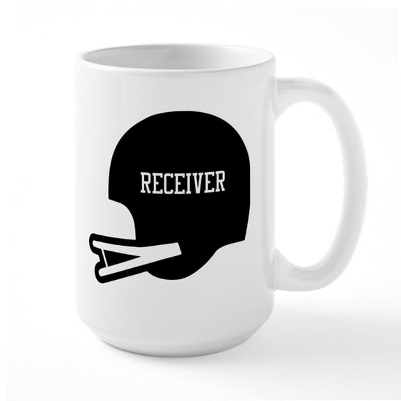 CafePress - Receiver - 15 oz Ceramic Large White Novelty Mug