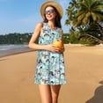 thumbnail image 3 of Easygdp pirate with funny animals para Vestido Transpirable de Mujer, Vestido Suelto de Manga Corta con Pliegues y Bolsillos para el Verano, 3 of 7