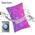 thumbnail image 6 of Honeii Pink Purple Glitter Print Pillow Cases,Plush Throw Pillow Covers,Decorative Pillowcase for Sofa, Couch, Living Room-16"x24", 6 of 6