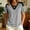 Black, variant on Women's Tops Short-Sleeve V-Neck Striped Color-Block Top with Fashion-Forward Design Red Size L