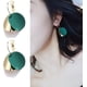 thumbnail image 3 of Pendientes de mujer de plata 925, pendientes en forma de pétalo, pendientes de mujer de moda, joyería de moda barata ER, 3 of 4
