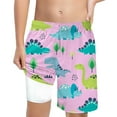 thumbnail image 1 of Hiiyo Shorts de Plage pour Petits Garçons Imprimé Dinosaure Compression, 1 of 4