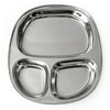 Lifestyle Block Stainless Steel 3 Compartment Plate – Large Reusable Divided Camping Plate with Separate Compartments