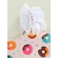 thumbnail image 6 of Genuiskids 3pcs Toddler Infant Baby Girls Swimwear Doughnut Print Asymmetric Strappy Tops Pantie Headband Swimsuit 6M-3T, 6 of 8