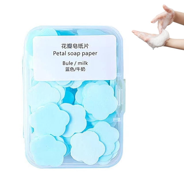 Disposable Petal Shaped Soap Sheets For Travel, 4 Fresh Fragrances, Light and Soluble, For Hand Washing