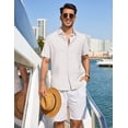 thumbnail image 6 of COOFANDY Mens Short Sleeve Shirts Button Down Casual Shirts Beach Summer Vacation Weddind Shirts with Pocket, 6 of 6