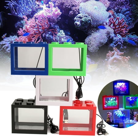 Mini Clear USB LED Goldfish Betta Fish Tank Ornament Aquarium Desktop Decoration Black Friday Special